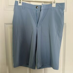 Adidas Blue Flat Front Shorts for Smart Casual Wear